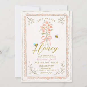 Invitation Elle a Trouvé son Abeille à Miel pour la Mariée