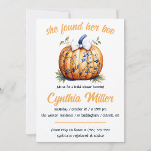 Invitation Elle A Trouvé Son Boo ! Halloween Fête des mariées