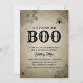 Invitation Elle A Trouvé Son Boo Rustique Fête des mariées Ha (Devant)