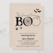 Invitation Elle A Trouvé Son Boo Rustique Mariage Halloween (Devant / Derrière)