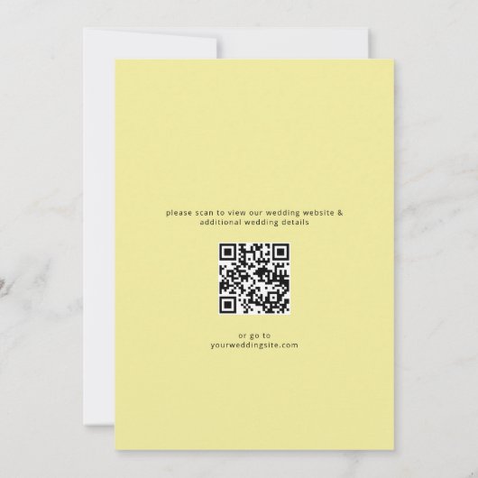 Invitation Elle a trouvé son code QR de Fête des mariées Sque (Dos)