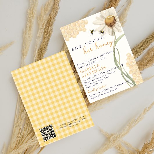 Invitation Elle a trouvé son code QR d'enterrement de vie de 
