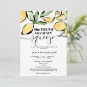 Invitation Elle a trouvé son coup de foudre citron BOHO ÉTÉ (Debout devant)