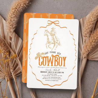 Invitation Elle a Trouvé Son Cow-Boy Réception de Mariage Arc