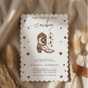 Invitation Elle a Trouvé Son Cowboy Western Cowgirl Enterreme