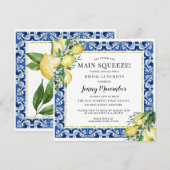 Invitation Elle A Trouvé Son Dîner De Mariage De Citron De Sq (Devant / Derrière)