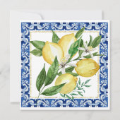 Invitation Elle A Trouvé Son Dîner De Mariage De Citron De Sq (Dos)