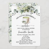 Invitation Elle A Trouvé Son Eucalyptus Fête des mariées Matc (Devant / Derrière)