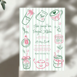Invitation Elle a Trouvé Son Mariage Parfait Matcha Vert Ente