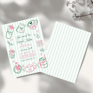 Invitation Elle a Trouvé Son Mariage Parfait Matcha Vert Ente