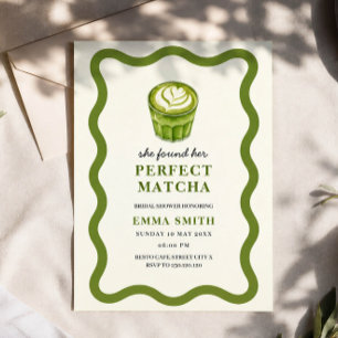 Invitation elle a trouvé son matcha parfait pour la douche nu