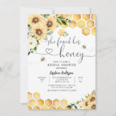 Invitation Elle A Trouvé Son Miel Rustique Wedding shower De  (Devant)