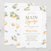 Invitation Elle a Trouvé Son Premier Amour Lime Mariage (Devant / Derrière)