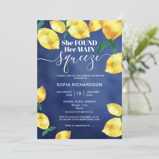 Invitation Elle a trouvé son principal citron BOHO SUMMER Inv (Debout devant)