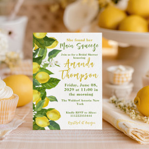 Invitation Elle A Trouvé Son Principal Citron Fête des mariée