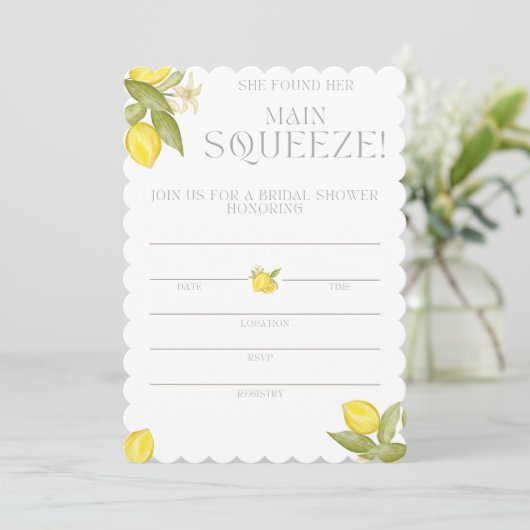 Invitation Elle A Trouvé Son Principal Fête des mariées Squee (Debout devant)