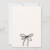 Invitation Elle attache la Fête des mariées de la main tirée (Dos)