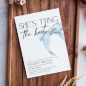 Invitation Elle attache le noeud bleu Fête des mariées arc