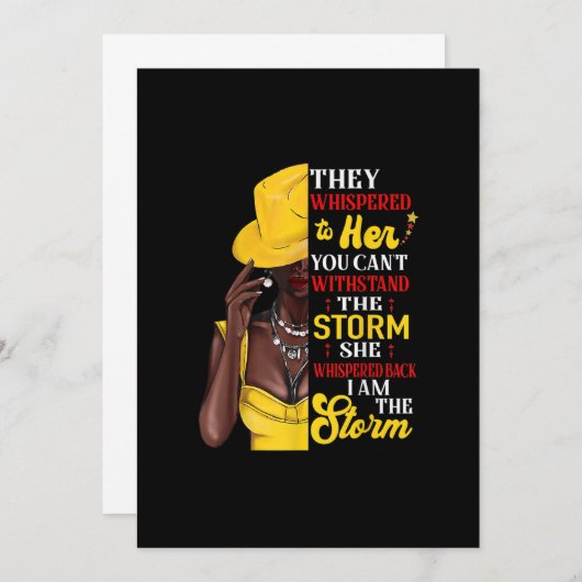 Invitation Elle chuchota en retour Je suis la tempête Black H (Devant / Derrière)