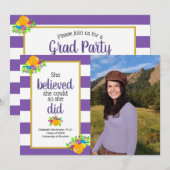 Invitation Elle Croyait Qu'Elle Pourrait Faire Une Fête De Di (Devant / Derrière)