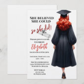 Invitation Elle Croyait Qu'Elle Pouvait Faire Ses Études (Devant / Derrière)