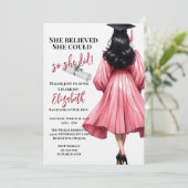 Invitation Elle Croyait Qu'Elle Pouvait Faire Ses Études (Debout devant)