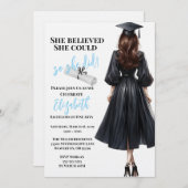 Invitation Elle Croyait Qu'Elle Pouvait Faire Ses Études (Devant / Derrière)