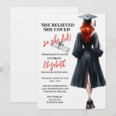 Invitation Elle Croyait Qu'Elle Pouvait Faire Ses Études (Devant / Derrière)