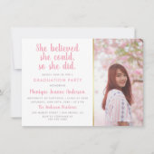 Invitation Elle Croyait Qu'Elle Pouvait Faire Une Diplôme De  (Devant)