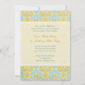 Invitation Elle Damask Light Blue Mariage initiation (Devant)