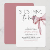 Invitation Elle essaie de nouer l'invitation de la douche nup (Devant / Derrière)