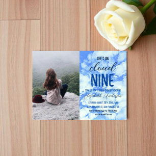 Invitation Elle est au septième ciel ! Salle de réception de