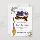 Invitation Elle Est Deux Éffrayants Deuxième Anniversaire Hal (Devant)