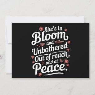 Invitation Elle est en fleur et ne s’embêtent pas de sa porté