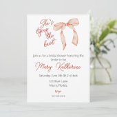 Invitation Elle est en train de nouer la Fête des mariées (Debout devant)