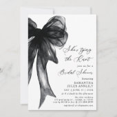 Invitation Elle est en train de nouer la Fête des mariées Bla (Devant)