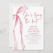 Invitation Elle est en train de nouer la Fête des mariées de (Devant)