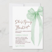 Invitation Elle est en train de nouer la Fête des mariées de (Devant)