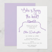 Invitation Elle est en train de nouer la Fête des mariées de  (Devant / Derrière)