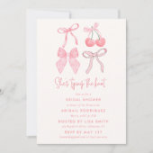 Invitation Elle est en train de nouer la Fête des mariées de  (Devant)