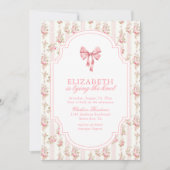 Invitation Elle est en train de nouer la Fête des mariées de (Devant)