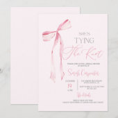 Invitation Elle est en train de nouer la Fête des mariées de (Devant / Derrière)