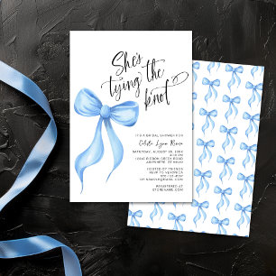 Invitation Elle est en train de nouer la Fête des mariées de