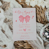 Invitation Elle est en train de nouer la Fête des mariées de