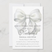 Invitation Elle est en train de nouer la Fête des mariées de (Devant)