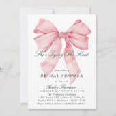 Invitation Elle est en train de nouer la Fête des mariées de (Devant)