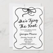 Invitation Elle est en train de nouer la Fête des mariées Whi (Devant)