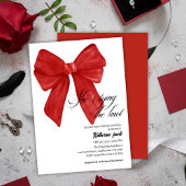 Invitation Elle est en train de nouer le noeud rouge Bow nupt