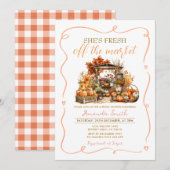 Invitation Elle est fraîche de la Fête des mariées Citrouille (Devant / Derrière)