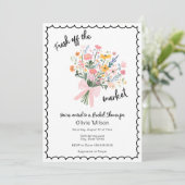 Invitation Elle est fraîche de la Fête des mariées du marché (Debout devant)